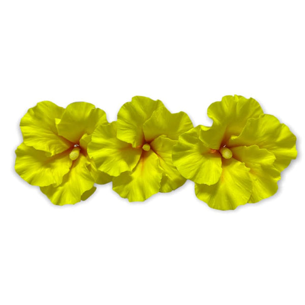 Decoratiune comestibila din zahar, Hibiscus galben, 1 bucata Nati Shop