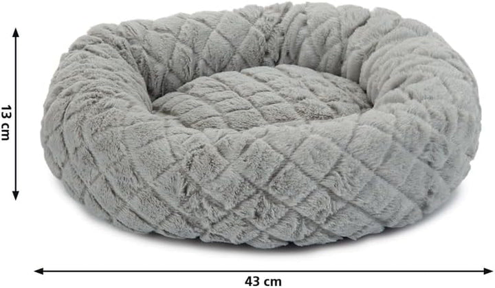 Beeztees Levisa, Pat pentru pisici, Plush, Gri, 43x43x13 cm