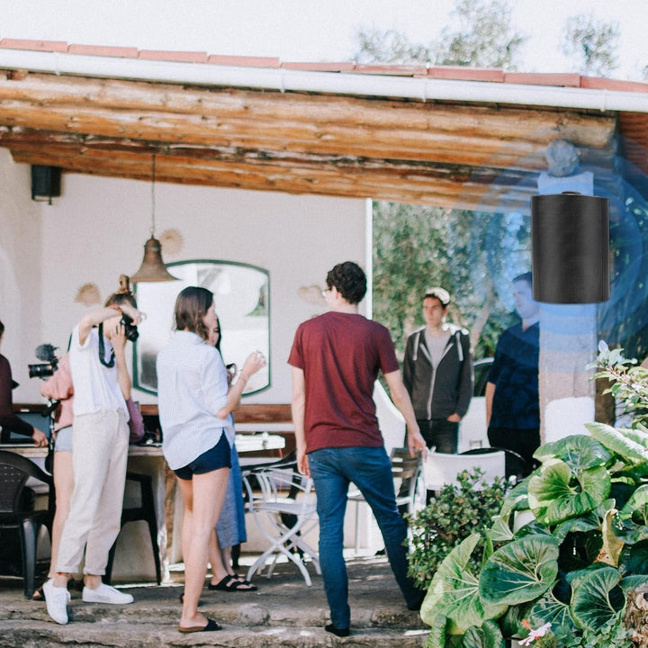 Herdio 6,5 Zoll Outdoor-Lautsprecher Wasserdicht Verkabelt 200 Watt Mit Kraftvollem Bass, Wandmontage-Außenlautsprecher Für Patio Garage Überdachte Terrasse (Schwarz)