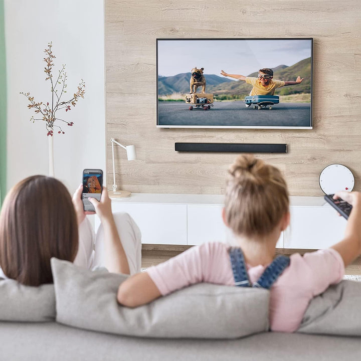 Panasonic SC-HTB150 Soundbar (Kabellos Und Verkabelt, Mit Kabellosem Subwoofer, 2.1-Kanal, Soundbar-Lautsprecher, 100 W, Bassreflex, HDMI), Schwarz