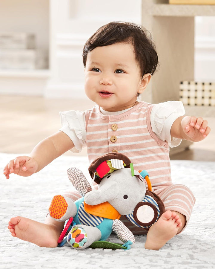 Skip Hop Bandana Buddies jucărie de activitate, jucărie moale pentru bebeluși și copii, multicoloră, elefant Jucarii Bebe Naty Shop