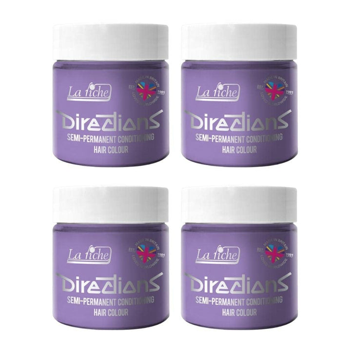 Culoare de păr semipermanentă Directions 100 ml cutie 4 pack (Pillarbox Red) Vopsea pentru par Naty Shop Lila 400 Ml (1 pachet)