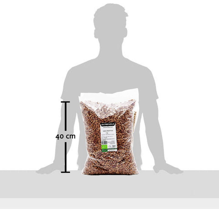 , Bio Borlotti Bohnen 5 Kg, Getrocknete Bio Hülsenfrüchte Aus Kontrolliertem Anbau, Ideal Für Salate, Suppen Und Beilagen, Convenience Größe