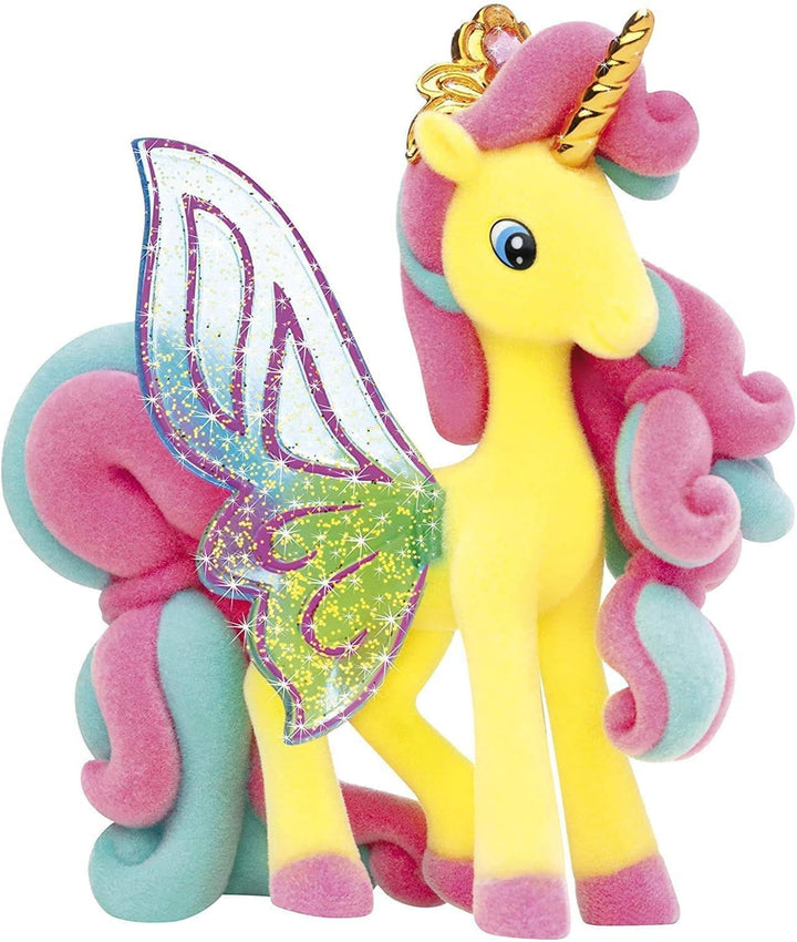 Galupy Unicorn - Pachet de 3 figurine unicorn, jucării unicorn de colecționat, figurine ponei cu aripi strălucitoare și cristal Swarovski