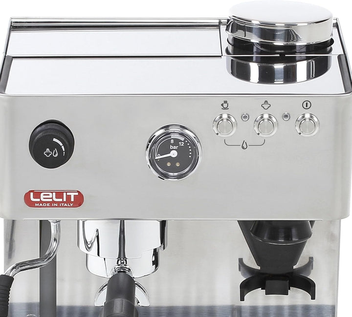 Espressor Lelit Anita - Cu spumator de lapte multidirecțional și râșniță - 2,7 litri - Argintiu