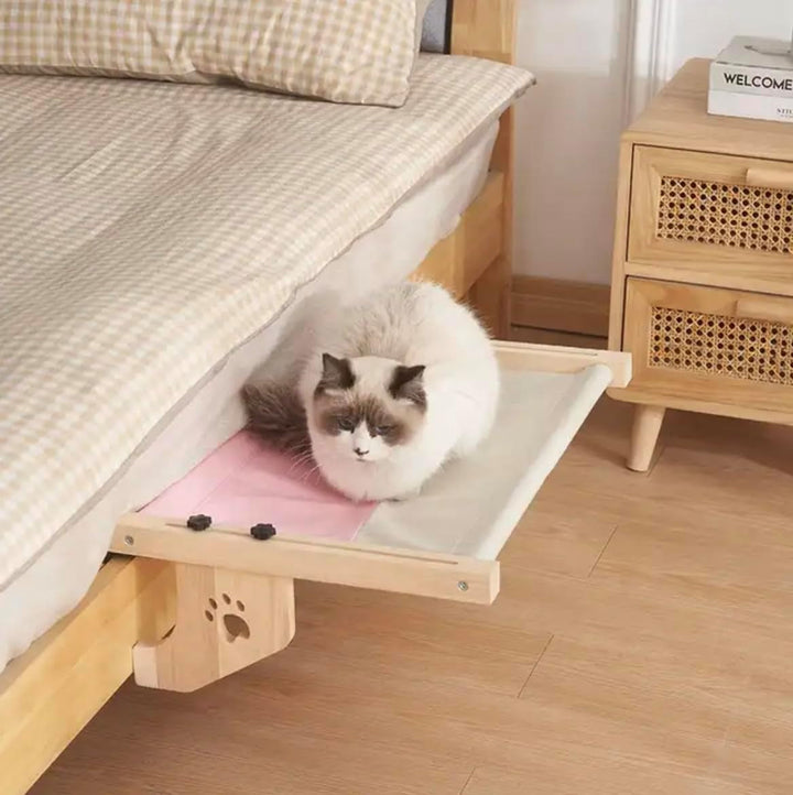 EL ÁTICO PETS Hamac pentru pisici, Hamac pentru fereastră, Agățat pe 2 picioare sau pe podea cu 4 picioare, Pat pentru pisici, Radiator, Hamac, Fereastră pentru pisici, Pat pentru pisici mari