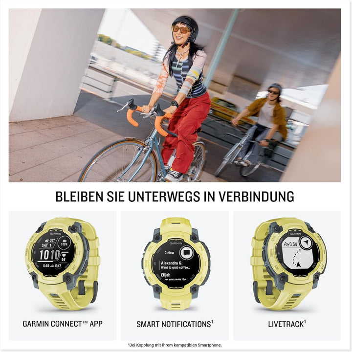 Garmin Instinct E 45mm - Smartwatch GPS rezistent la apă, cu design robust, cu ecran de 1,2" pentru utilizare în aer liber, alergare, ciclism și multe altele - cu măsurare a ritmului cardiac, navigare precisă și numeroase funcții inteligente