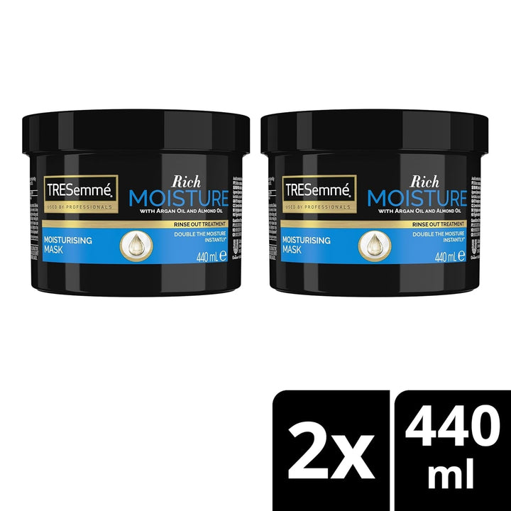 Mască de păr bogată în hidratare, pentru 2x mai multă hidratare instantanee* 2 x 440 ml Masca de par Naty Shop