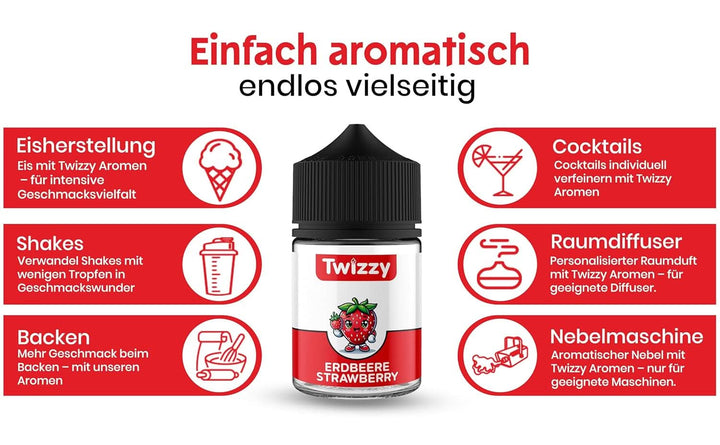 Twizzy Aroma Concentrata Capsuni, 60 ml