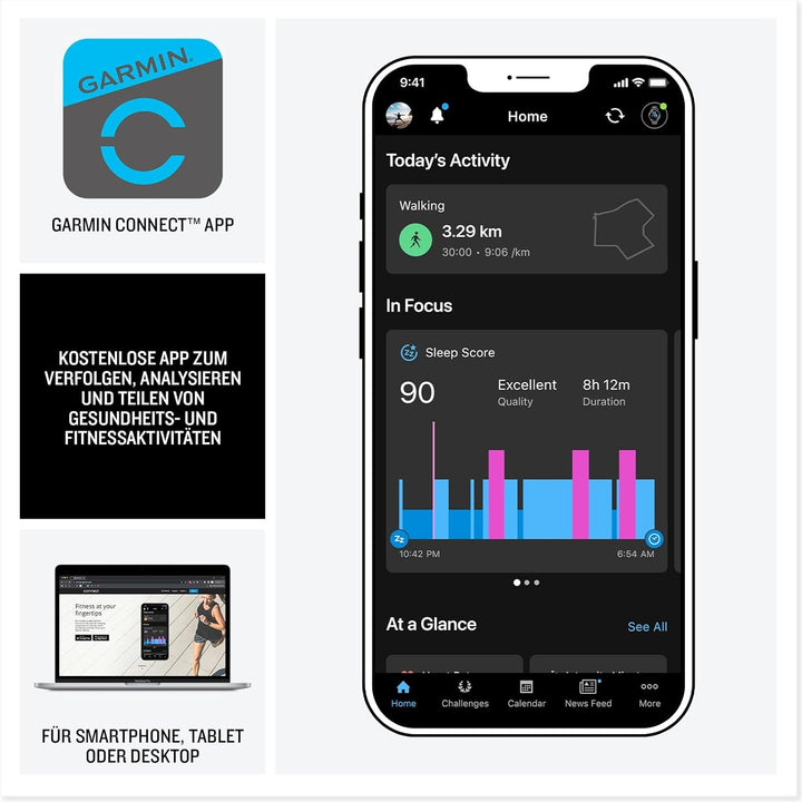 Garmin Instinct E 45mm - Smartwatch GPS rezistent la apă, cu design robust, cu ecran de 1,2" pentru utilizare în aer liber, alergare, ciclism și multe altele - cu măsurare a ritmului cardiac, navigare precisă și numeroase funcții inteligente