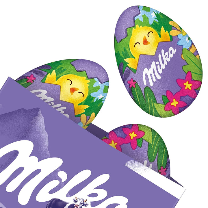 Milka Nascher-Ei 1 X 124G I Osterschokolade Einzelpackung I Für Das Osternest Und Zum Verstecken I Süßigkeiten Zu Ostern Aus 100% Alpenmilch Schokolade