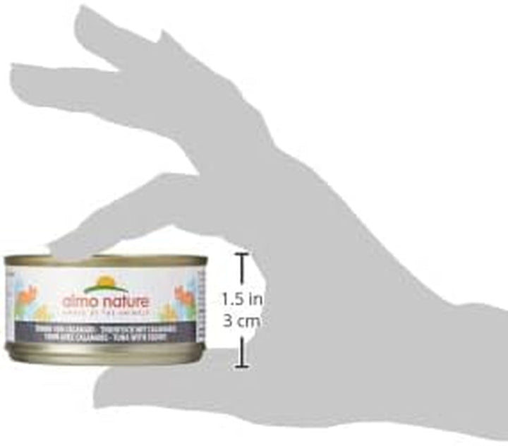Almo Nature HFC Jelly - hrană umedă pentru pisici adulte - ton și calamar - de calitate umană, fără gluten - 6 X 70G