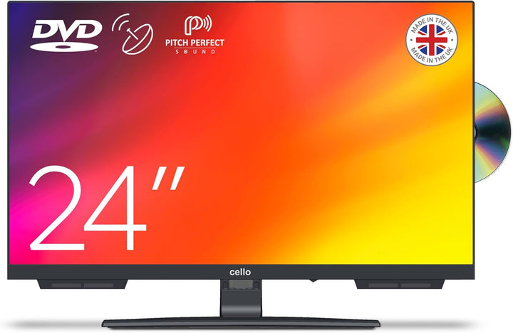 Cello C2224WSH 22" Zoll Full HD SMART Rahmenloser TV Triple Tuner (DVB-C/-S2/-T2) Bluetooth Webos by LG Pitch Perfect Lautsprecher Disney+ Netflix Kleine Räume [2024]