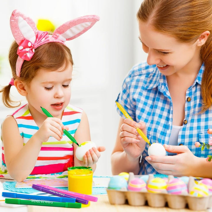 12 bucăți pixuri colorante alimentare, pixuri alimentare pentru copt, markere comestibile cu vârf fin și gros pentru prăjituri, macaroane, ouă de Paște (10 culori)