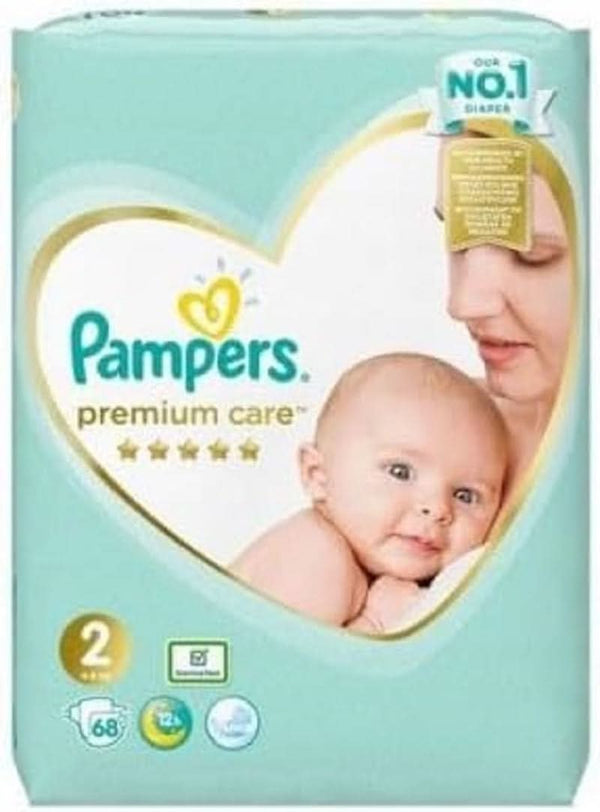 Pampers scutece mărimea 2 (4-8kg), scutece Premium Care, 68 bucăți