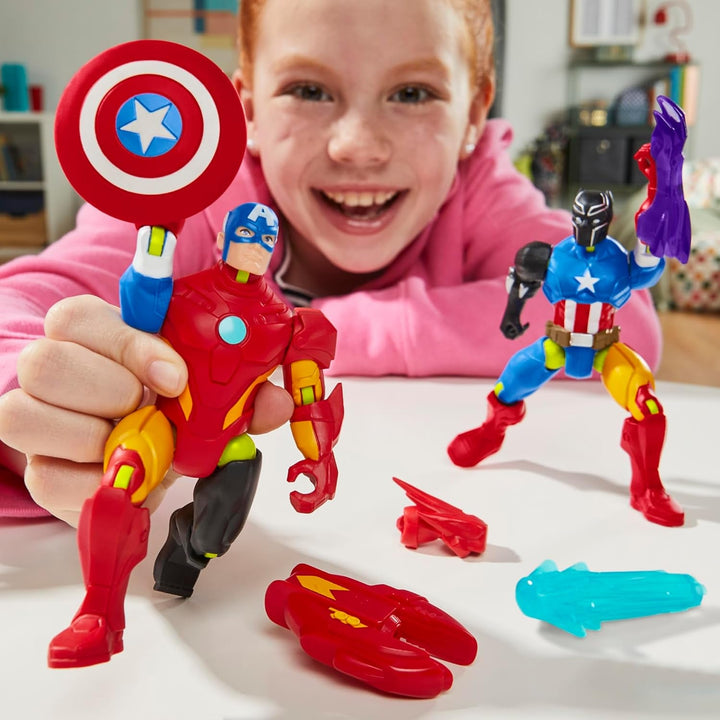 Mixmashers Marvel Captain America Avengers Mix-And-Match Action Figure & Accesorii