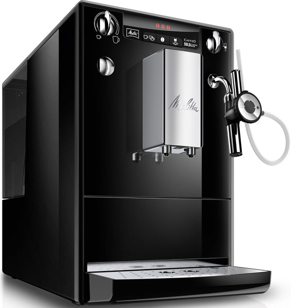 Melitta Caffeo Solo & Perfect Milk - Espressor complet automat - Cu sistem de lapte - Spumator de lapte - Intensitate cafea reglabilă pe 3 niveluri - Negru (E957-201)