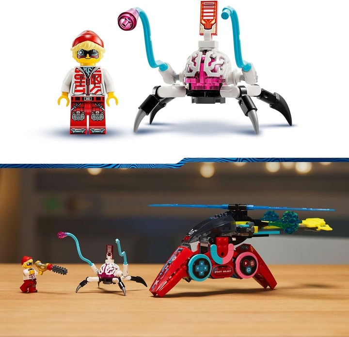 Controller de joc video LEGO Dreamzzz Coopers Flying, jucărie fantastică, set de joc video 2 în 1 cu minifigurină și păianjen, cadou pentru fete și băieți de la 7 ani 71489