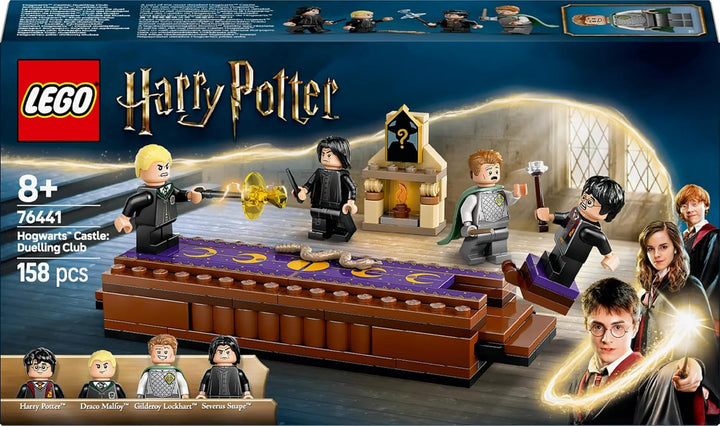 LEGO Harry Potter Castelul Hogwarts: Clubul de duel, set de construcție Cu 4 minifigurine Incl. Draco Malfoy, Gilderoy Lockhart & Severus Snape, set Cu funcție Pentru băieți și fete cu vârsta de 8+ 76441