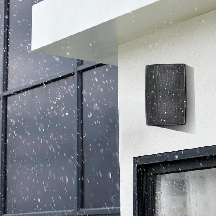 STUDIOFINIX 6,5 Zoll Outdoor-Lautsprecher Wandmontage 800W - Wasserdichte Und Leistungsstarke Audiolösung Für Innen/Außen, Haus, Terrasse, Garten, Hinterhof (4 Passiv-Lautsprecher Bundle/Schwarz)