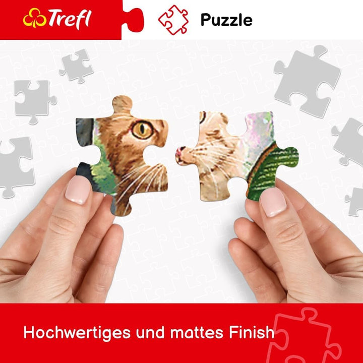 Trefl - Pisica drăguță - Puzzle 500 elemente - Diy Puzzle cu animale, divertisment creativ, distracție, puzzle clasic pentru adulți și copii de la 10 ani în sus