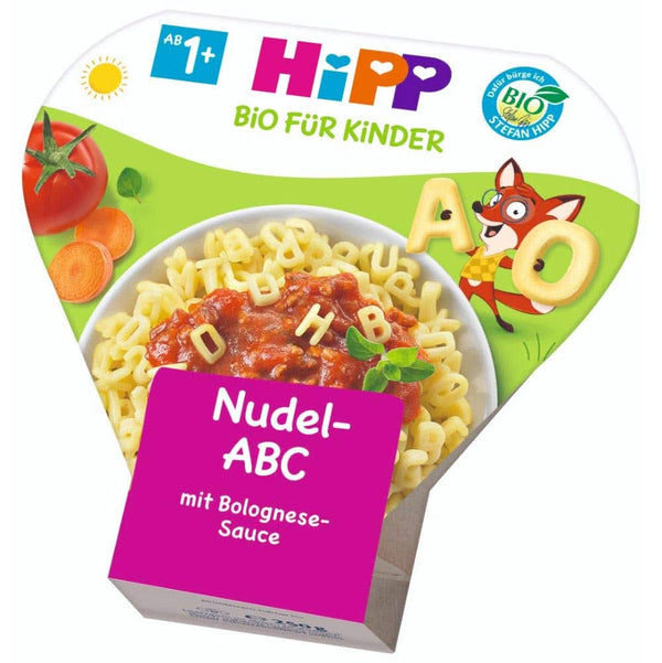 Hipp Kids Pasta Fun Flying ABC în sos Bolognese, pachet de 6 (6 X 250 grame)