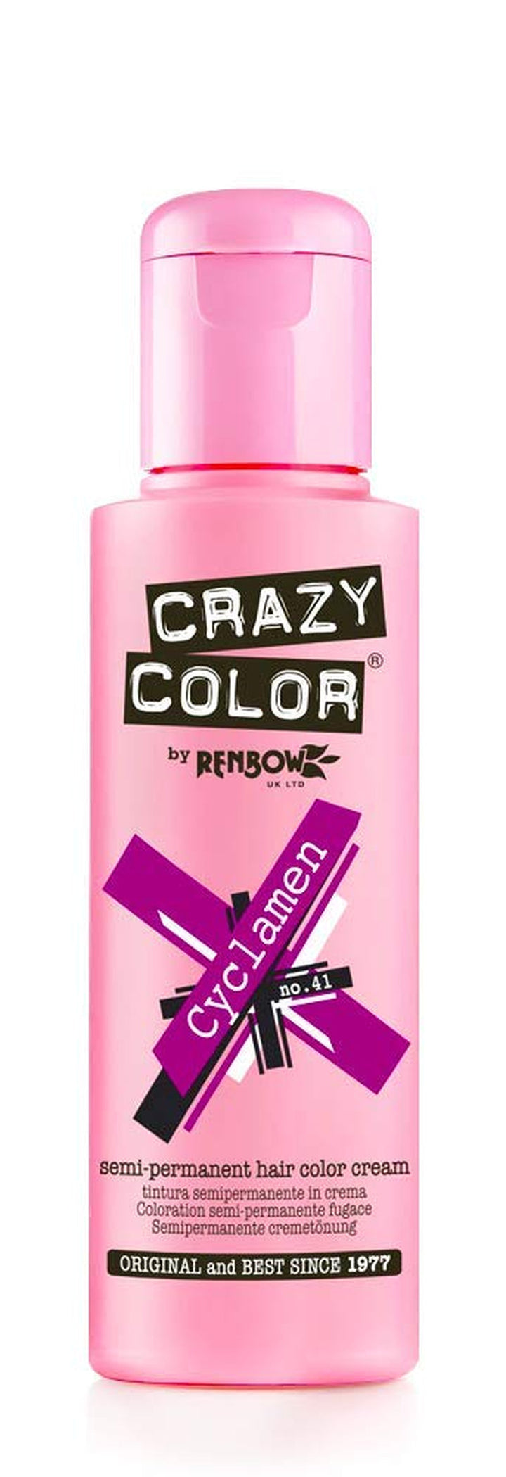 Renbow Semi-Permanent Hair Colour Vopsea portocalie 60-100 ml, 1 pachet (1 x 115 g) Vopsea pentru par Naty Shop Ciclamen 100 Ml (1 pachet)