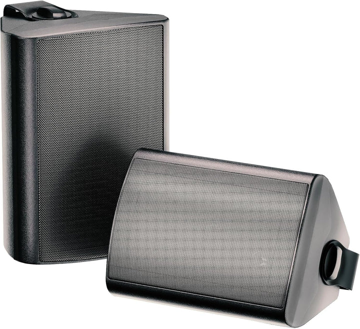 Herdio 6,5 Zoll Outdoor-Lautsprecher Wasserdicht Verkabelt 200 Watt Mit Kraftvollem Bass, Wandmontage-Außenlautsprecher Für Patio Garage Überdachte Terrasse (Schwarz)