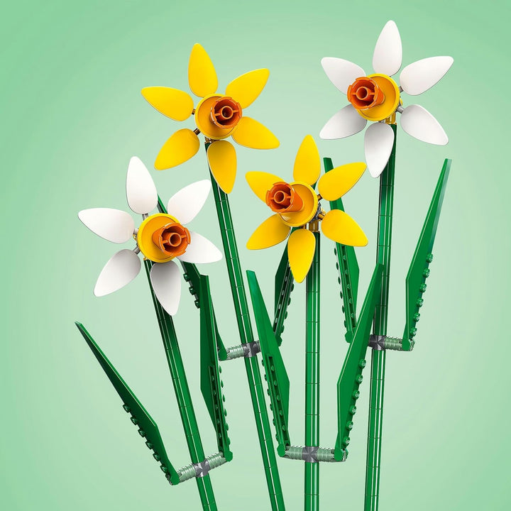Narcise LEGO Botanicals - Cadouri de Paște pentru fete și băieți - Flori artificiale pentru copii - Buchet de flori ca decor pentru cameră sau birou - Cadou pentru femei - 40747
