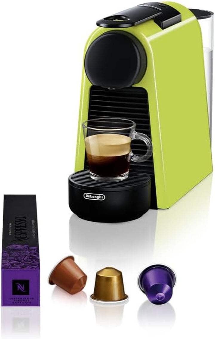 Espressor cu capsule Nespresso De'Longhi Essenza Mini EN 85.R, set de bun venit cu 7 capsule în diferite arome, presiune a pompei de 19 bari, economie de spațiu, 0,6 l, roșu