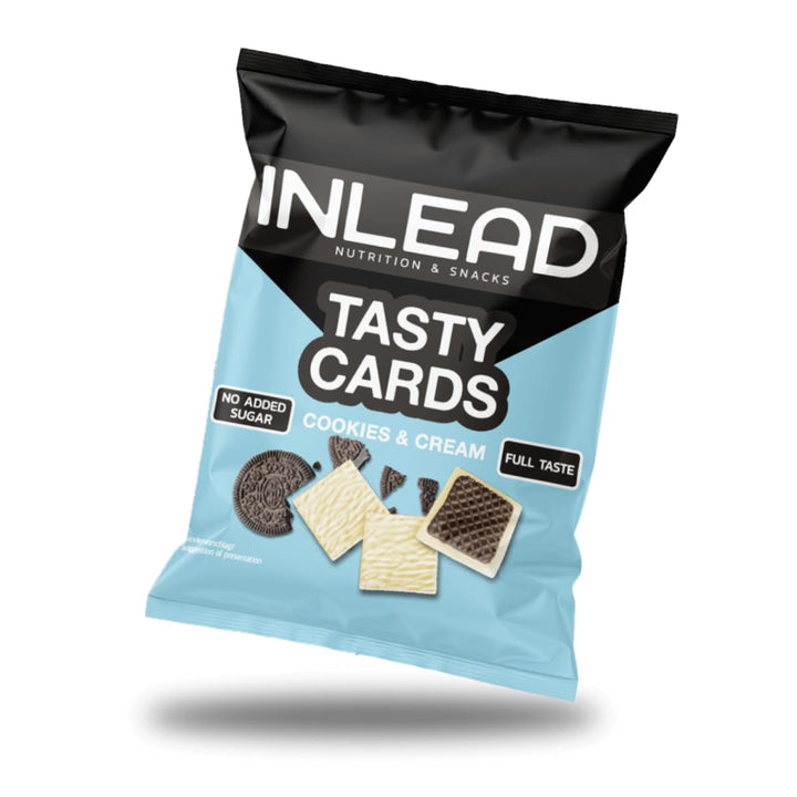 Tasty Cards - Fursecuri cu ciocolată fără zahăr și umplutură cremoasă | Răsfăț conștient pentru plicuri | Gustare cu conținut scăzut de calorii - 3 x 52g (Fursecuri cu cremă)