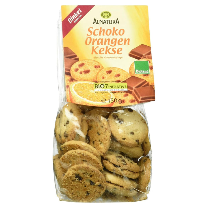Fursecuri bio cu ciocolată și portocale, 150g