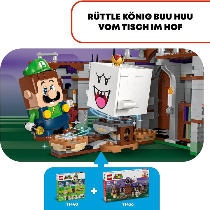 Casa bântuită a lui LEGO Super Mario King Buu Huu, casă bântuită pentru copii, set Nintendo de colecționat, cu Baby Yoshi, cadou pentru băieți, fete și gameri cu vârsta de 8+ 71436