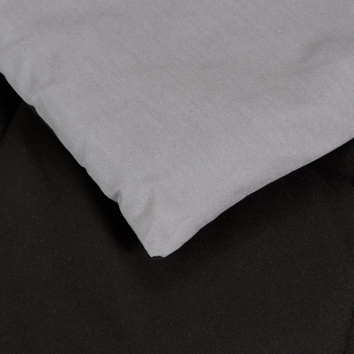 Amazon Basics cuvertură din microfibră, poate fi utilizată pe ambele părți, 220 X 240 Cm, gri / negru Plapumi si pilote Naty Shop