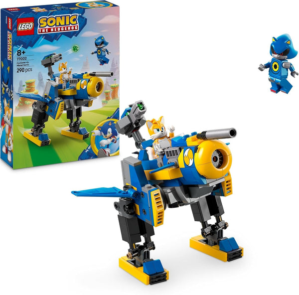 LEGO Sonic the Hedgehog Cyclone Vs. Metal Sonic - Jucărie Mechs de colecționat cu 2 minifigurine de jocuri video - Idee de cadou pentru băieți și fete de la 8 ani și adolescenți fani ai jocurilor 77002