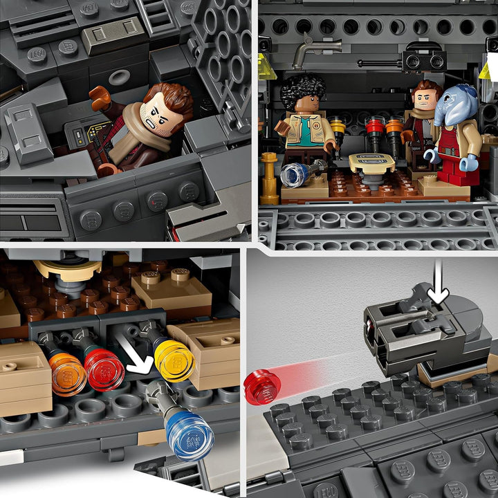 LEGO Star Wars: Skeleton Crew Onyx Cinder, navă stelară de jucărie de construit și colecționat pentru băieți și fete cu 5 personaje, idee de cadou pentru fanii de la 10 ani 75374