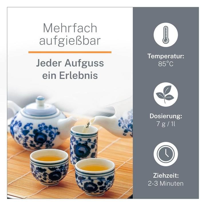 Ceai Oolong Ti Guan Yin Bio 100 g - Ceai Oolong de înaltă calitate, din China, de calitate bio - Wu Long (grad ceremonial) - Pentru iubitorii și cunoscătorii de ceai - Mycupoftea
