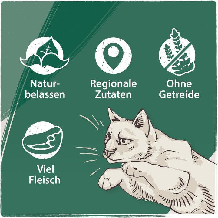Venandi Animal - Hrană umedă premium pentru pisici, pachet degustare - pui, curcan, vită 6 X 400 G (pachet de 6), fără cereale și naturală