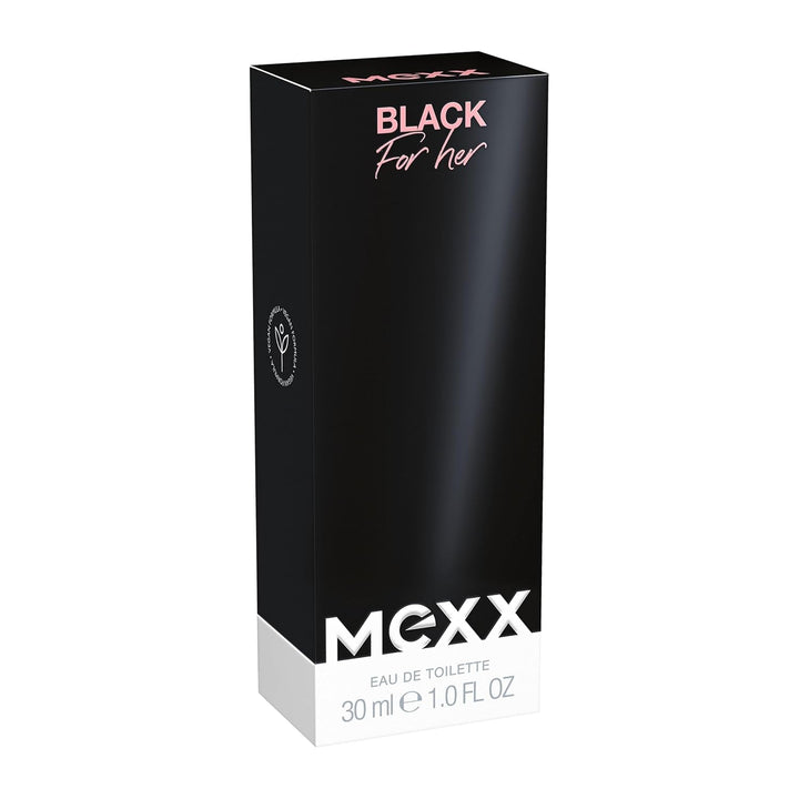 Apă de toaletă MEXX BLACK Woman, parfum captivant și intens cu note fructate pentru femei senzuale, 30 ml