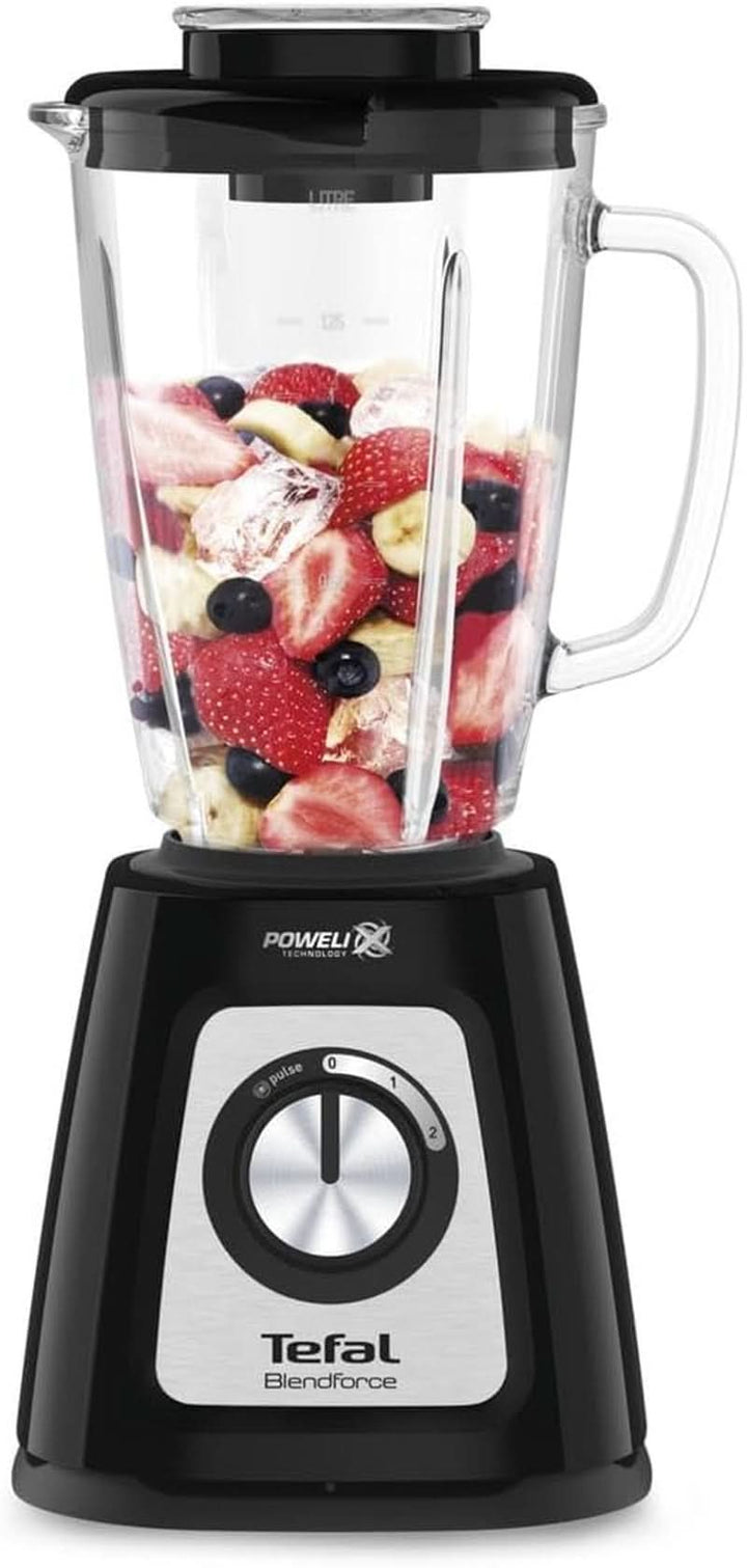 Tefal BL435831 BL4358 Standmixer, Glas, 1.75 Liters, Schwarz