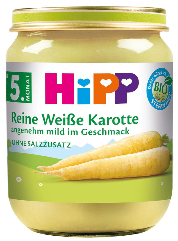 Hipp Reine Weiße Karotte, 6Er Pack (6 X 125 G) - Bio