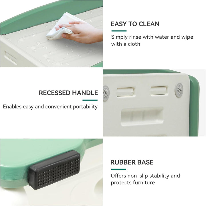 YITAHOME Căsuță pentru pisici de interior, Peșteră din plastic pentru pisici cu zgârietură, Pat pentru pisici de interior, Butoi pentru pisici, Peșteră pentru pisici, Capacitate de încărcare 99 kg, Rezistent la apă (Verde)