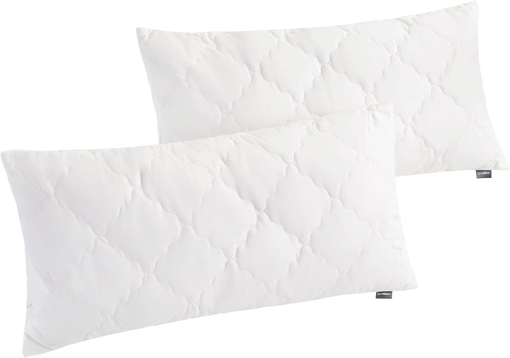 Traumnacht Pernă din bambus cu fibre de bambus, hipoalergenic, antibacterian Set de perne cu fermoar, format din 2 perne 40X80Cm, certificat Oeko-Tex, dezvoltat în Germania