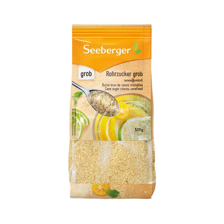 Seeberger Rohrzucker Grob 5Er Pack: Vollrohrzucker Besonders Aromatisch - Ideal Für Cocktails Und Zum Backen - Grob - Unraffiniert, Vegan (5 X 1 Kg)