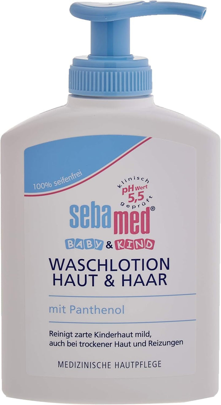 Sebamed Baby and Child Care Lotion with Panthenol, 2-pack, 2 x 200 ml, îngrijește delicat pielea delicată a copiilor, de asemenea pentru pielea uscată și iritații