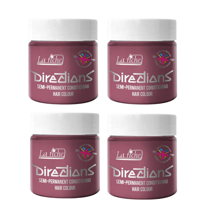 Culoare de păr semipermanentă Directions 100 ml cutie 4 pack (Pillarbox Red) Vopsea pentru par Naty Shop Pastel Rose 100 Ml (pachet de 4)