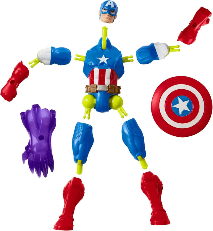 Mixmashers Marvel Captain America Avengers Mix-And-Match Action Figure & Accesorii