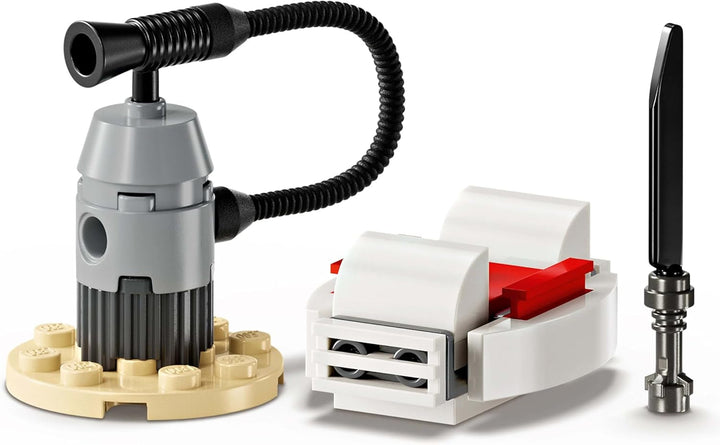 Jucărie LEGO Star Wars 75410 Mandos și Grogus N-1 Starfighter cu minifigurinele Mandalorian, Grogu și R5-D4, inclusiv coloană construibilă, set de pornire pentru nave stelare pentru băieți și fete de la 4 ani