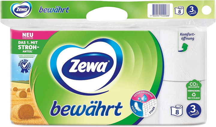 Hârtie igienică Zewa Proven cu conținut de paie 7X 8 role