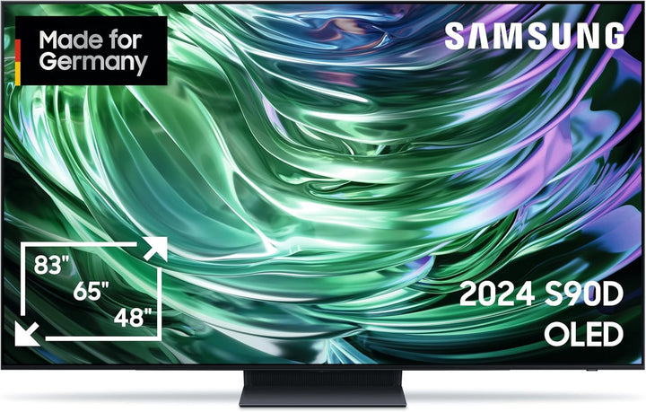 Samsung OLED 4K S90D Fernseher 48 Zoll, Samsung TV Mit Neural Quantum 4K AI Gen2 Prozessor, OLED HDR+, 4K AI Upscaling, Smart TV, KI TV, GQ48S90DAEXZG, Deutsches Modell [2024]